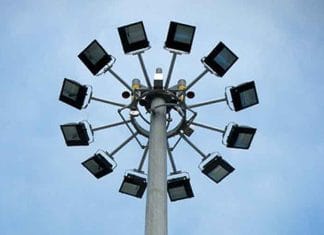 Tiang Lampu High Mast Motorized System Tiang Lampu High mast motorized system